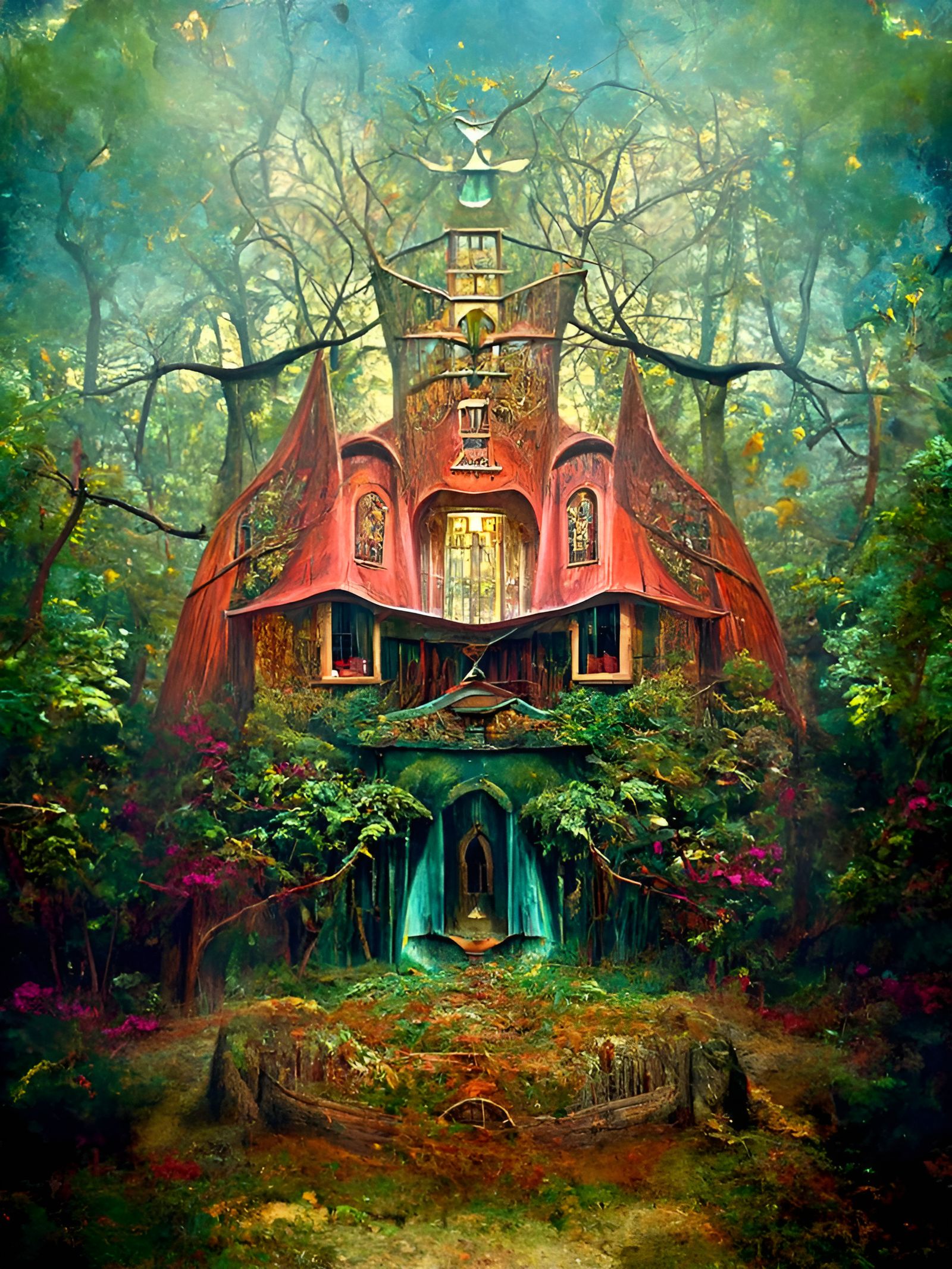 Magical House Hidden in Enchanted Forest