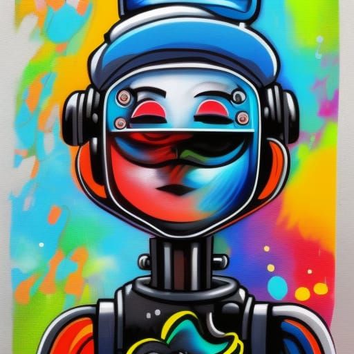Eye-Catching Chatbot in Graffiti Art Style
