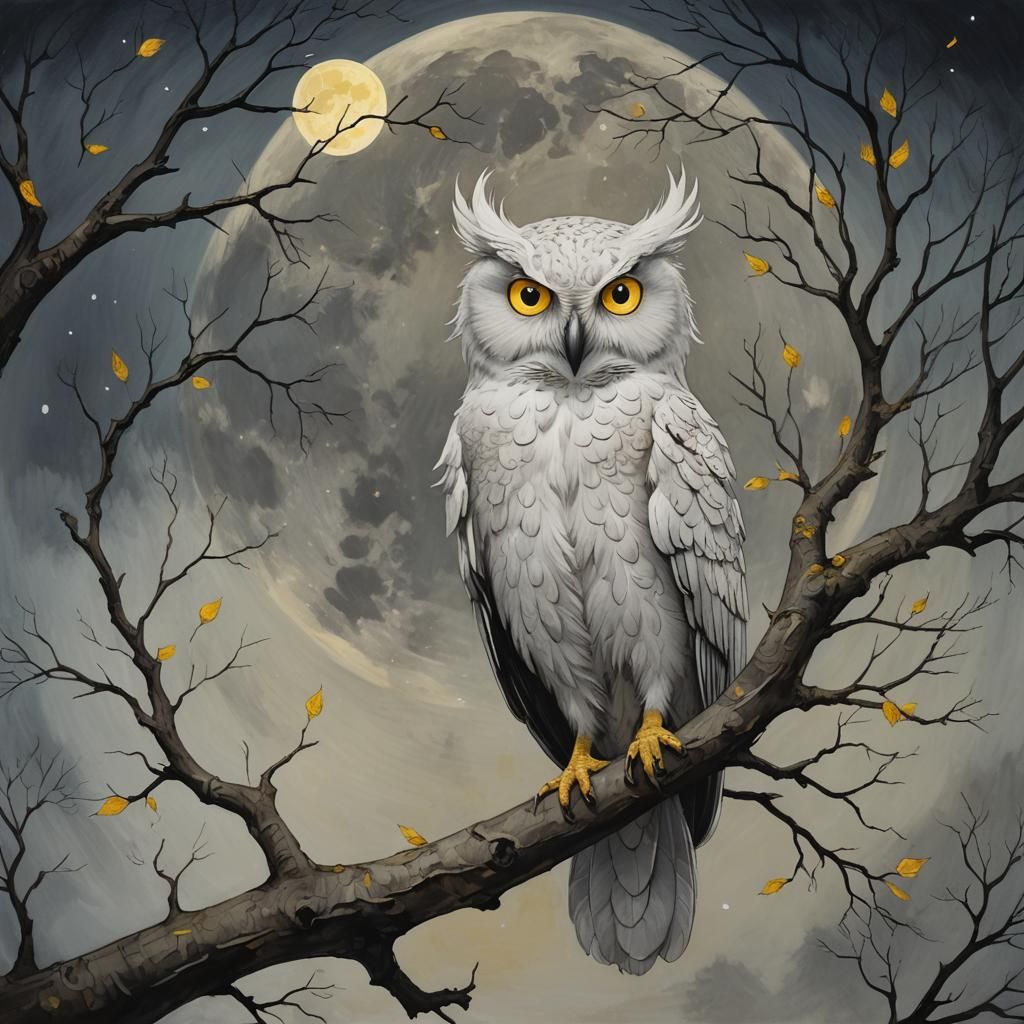 Mystical Owl in Loish and Stevenson Style