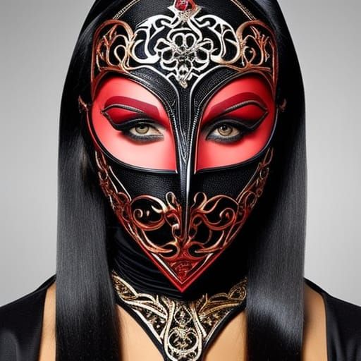 Intricate Sci-Fi Mask Portrait in Studio Lighting