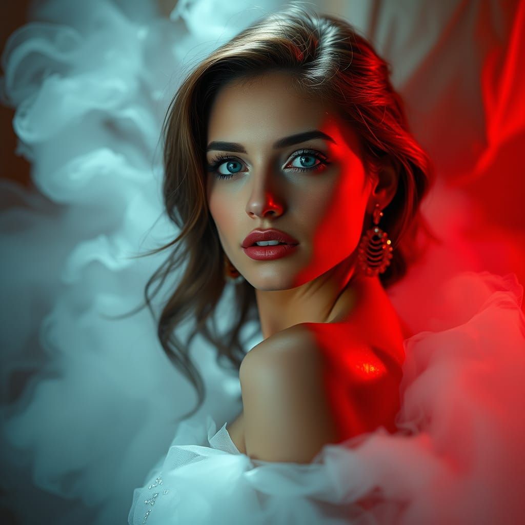 Enchanting Woman in Dramatic Light