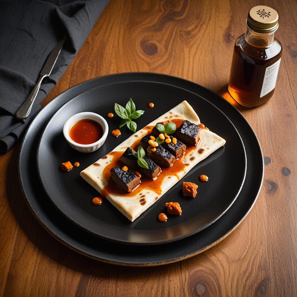 Flatbread Seared on Blackrock with Lava-Honey