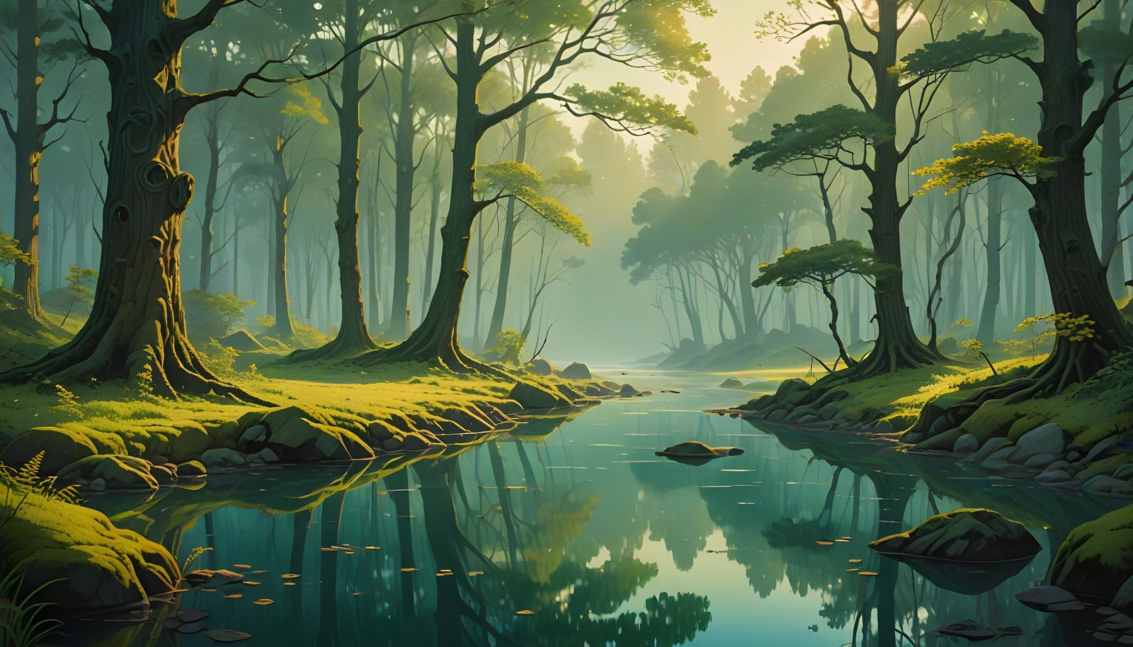 Surreal Landscape of Serenity and Healing in Dreamlike Reali...