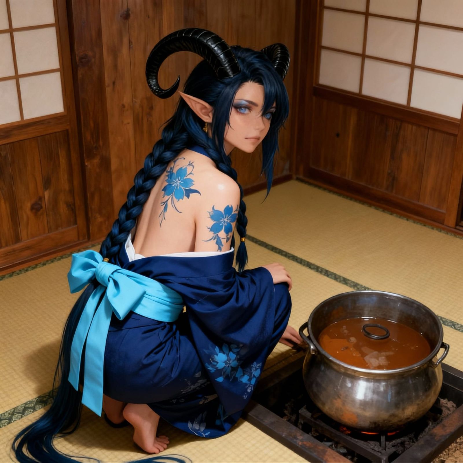 Girl Posed Like Famous Painting