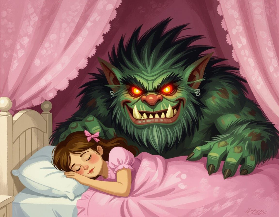 Troll Under Bed in Jean-Baptiste Monge Style