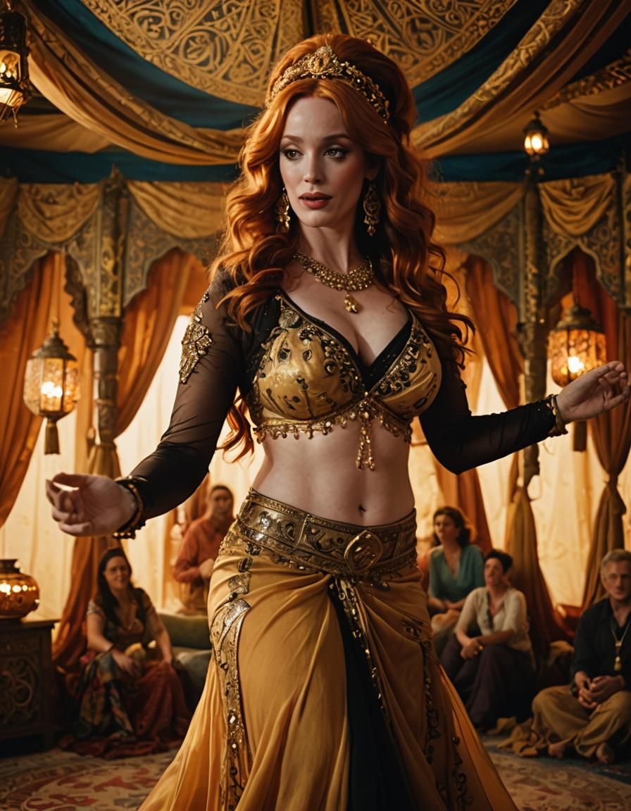 Christina Hendricks as Belly Dancer, Cinematic Film Still