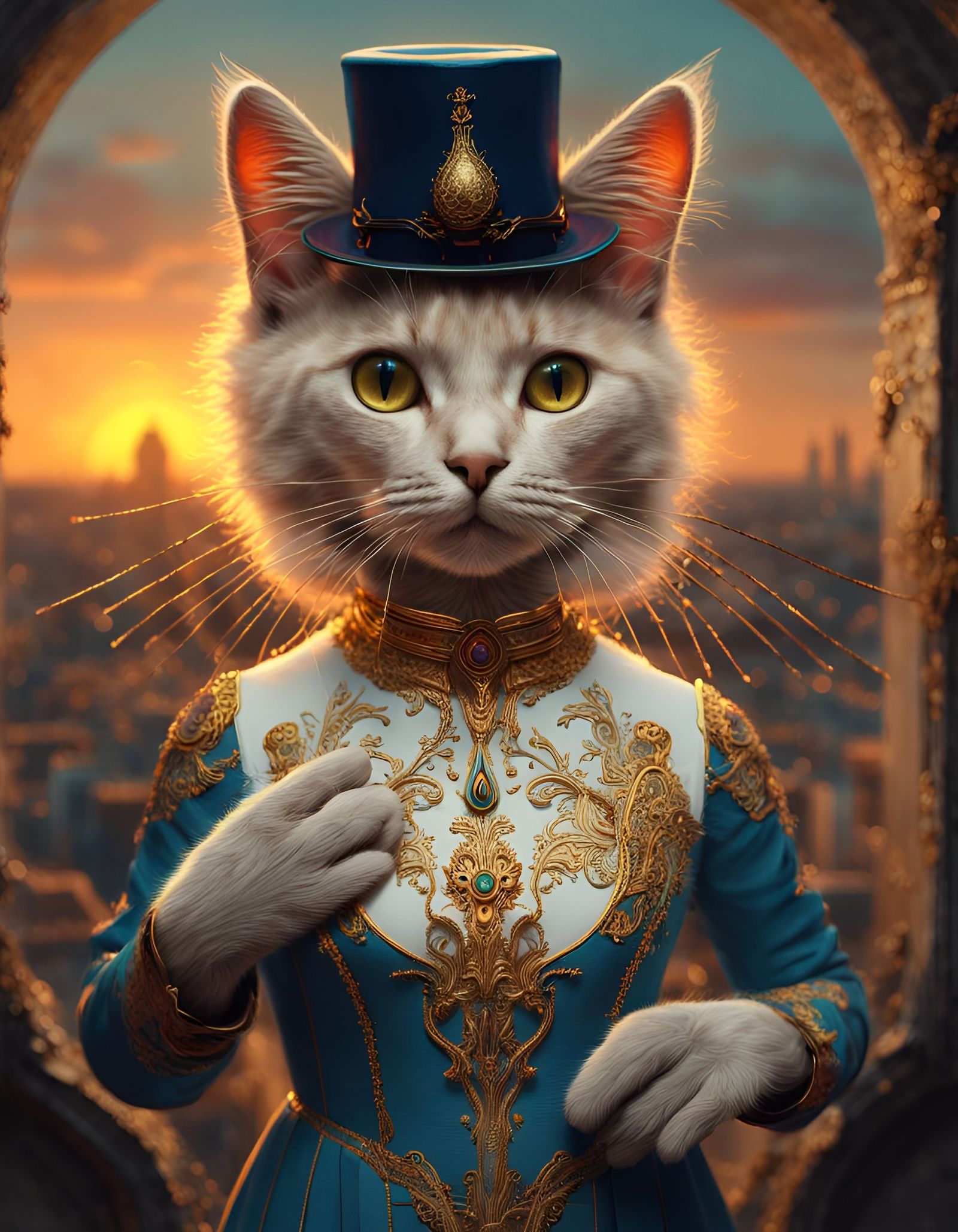 Female cat magician.