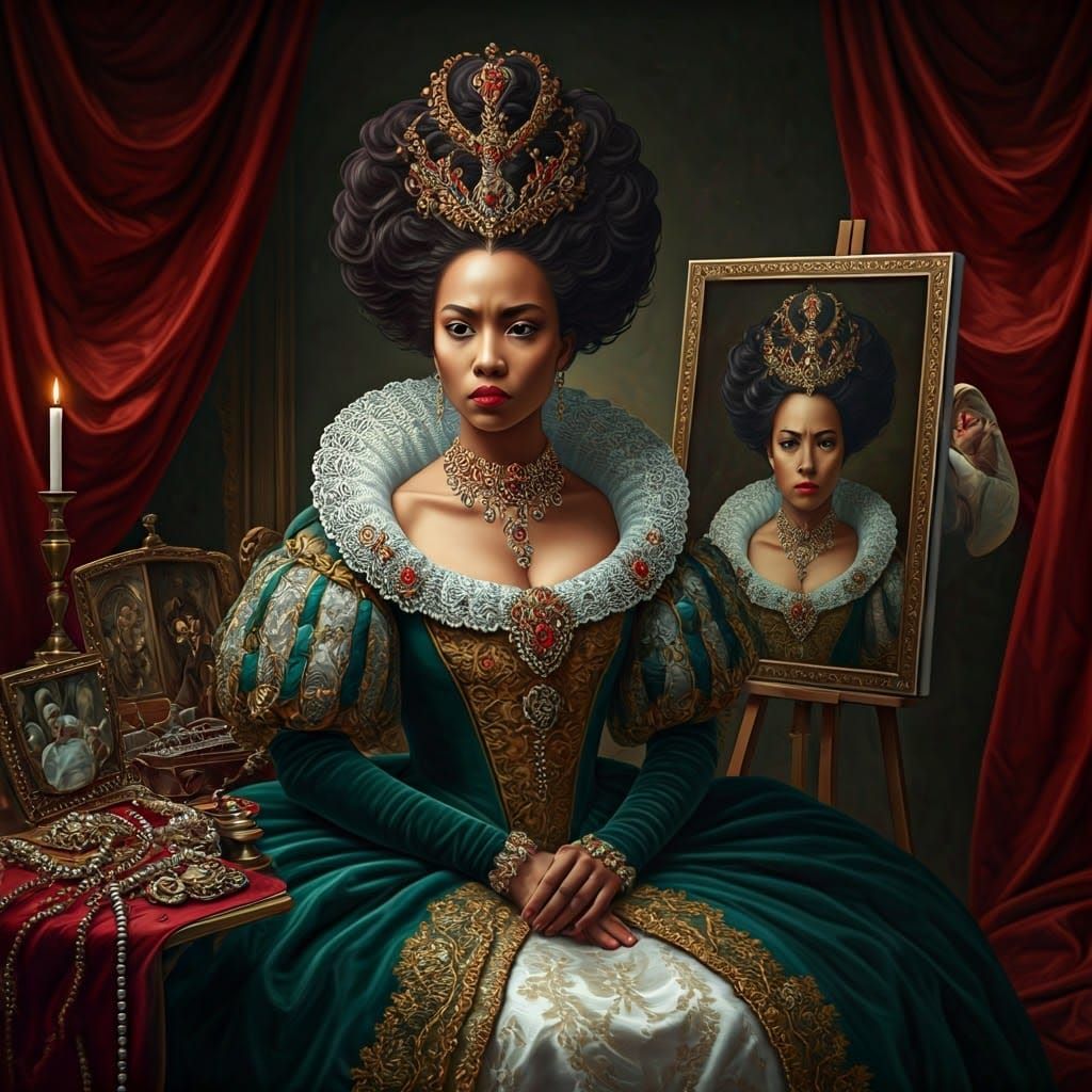 Luxurious Princess in Elegant Regalia