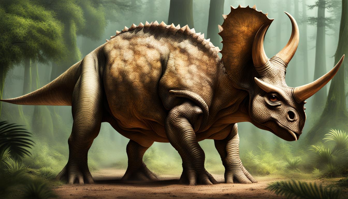 Triceratops: A Large Herbivore with Defensive Ornamentation