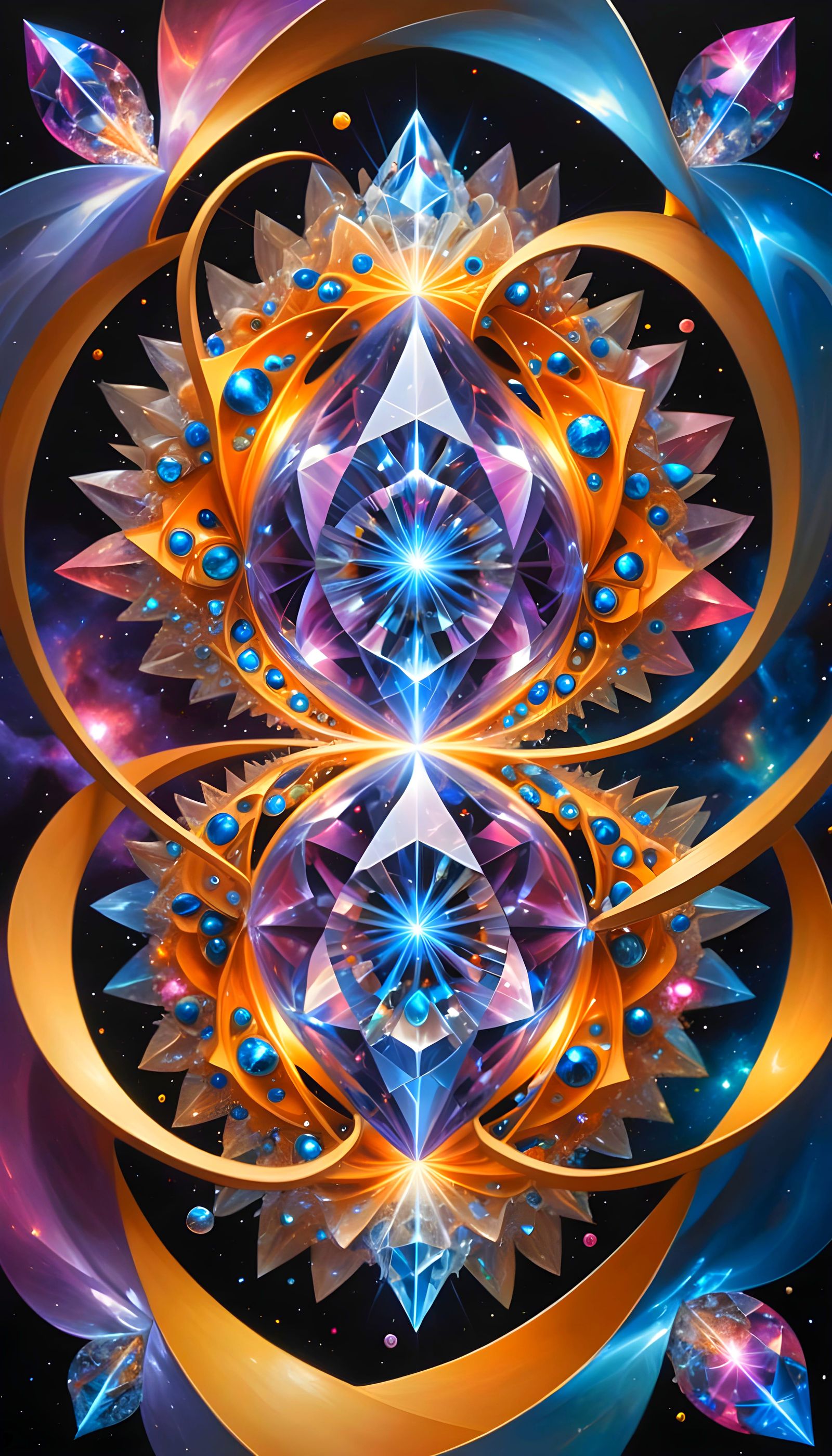 Luminous Crystalline Structures in Hyperdimensional Space