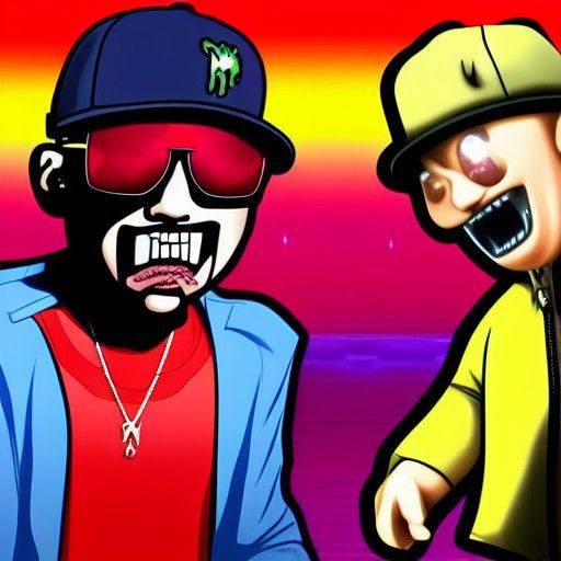 Synthwave Eminem vs Freddy Neon Rap Battle