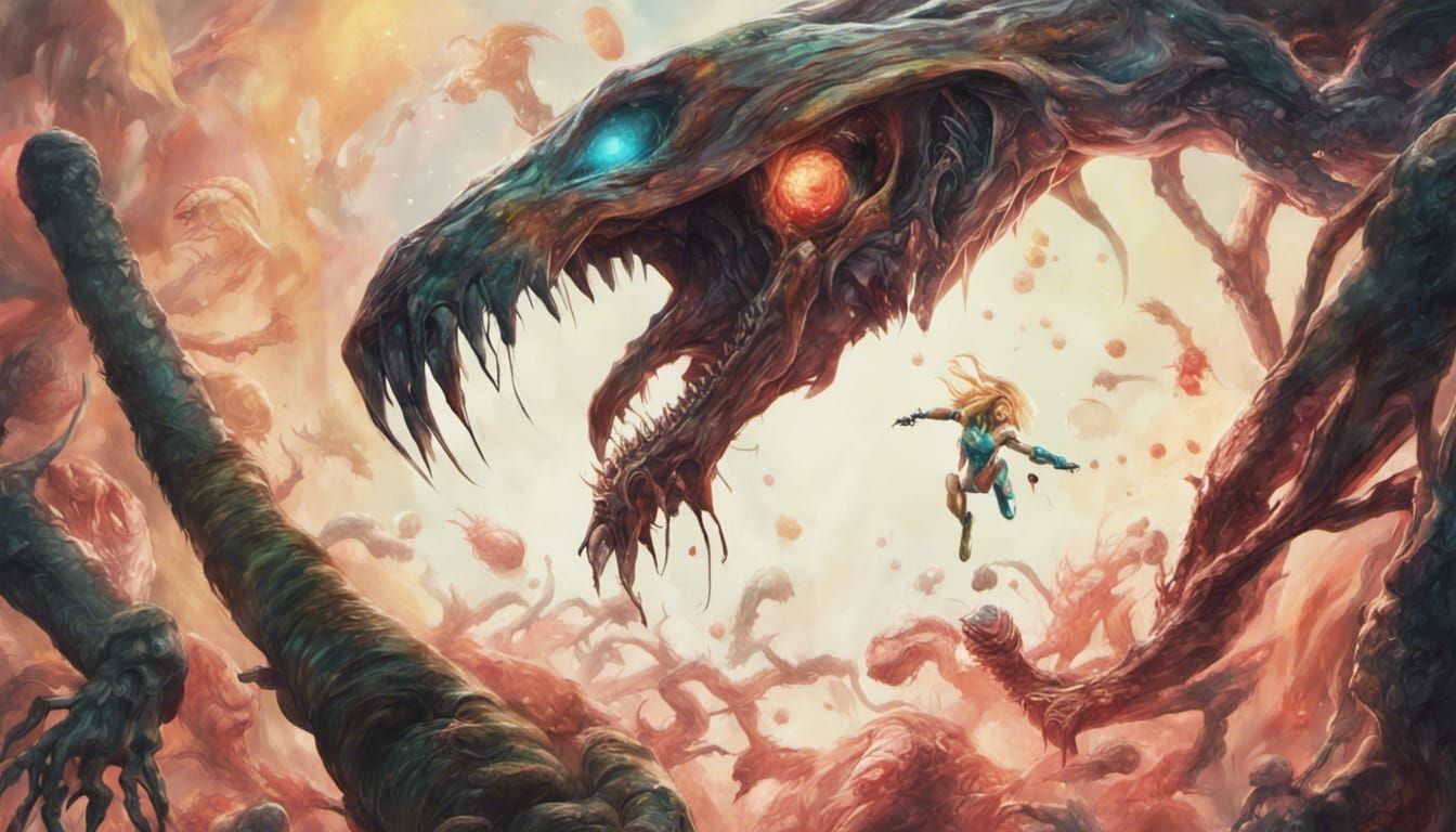 Samus Aran vs. Xenomorph: Hyperrealistic Concept Art