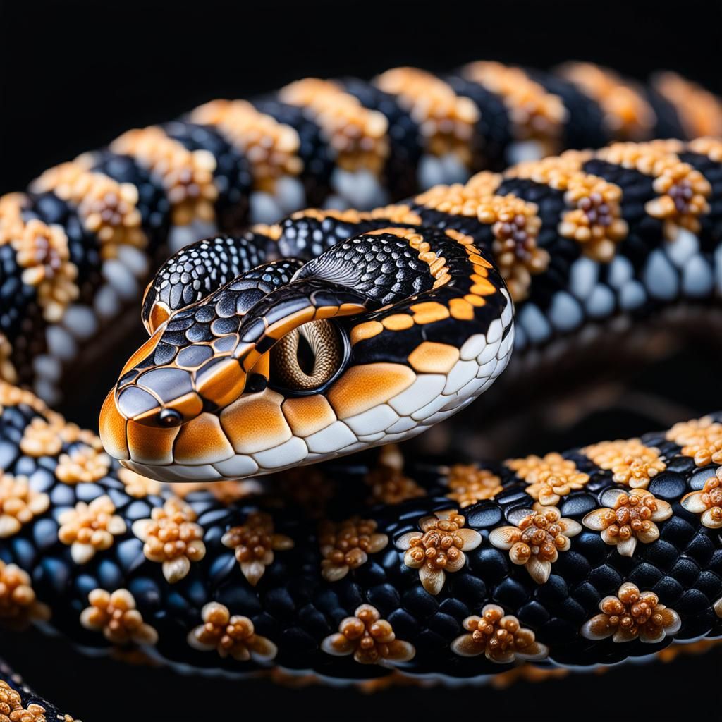 European Adder in Macro Photography Style