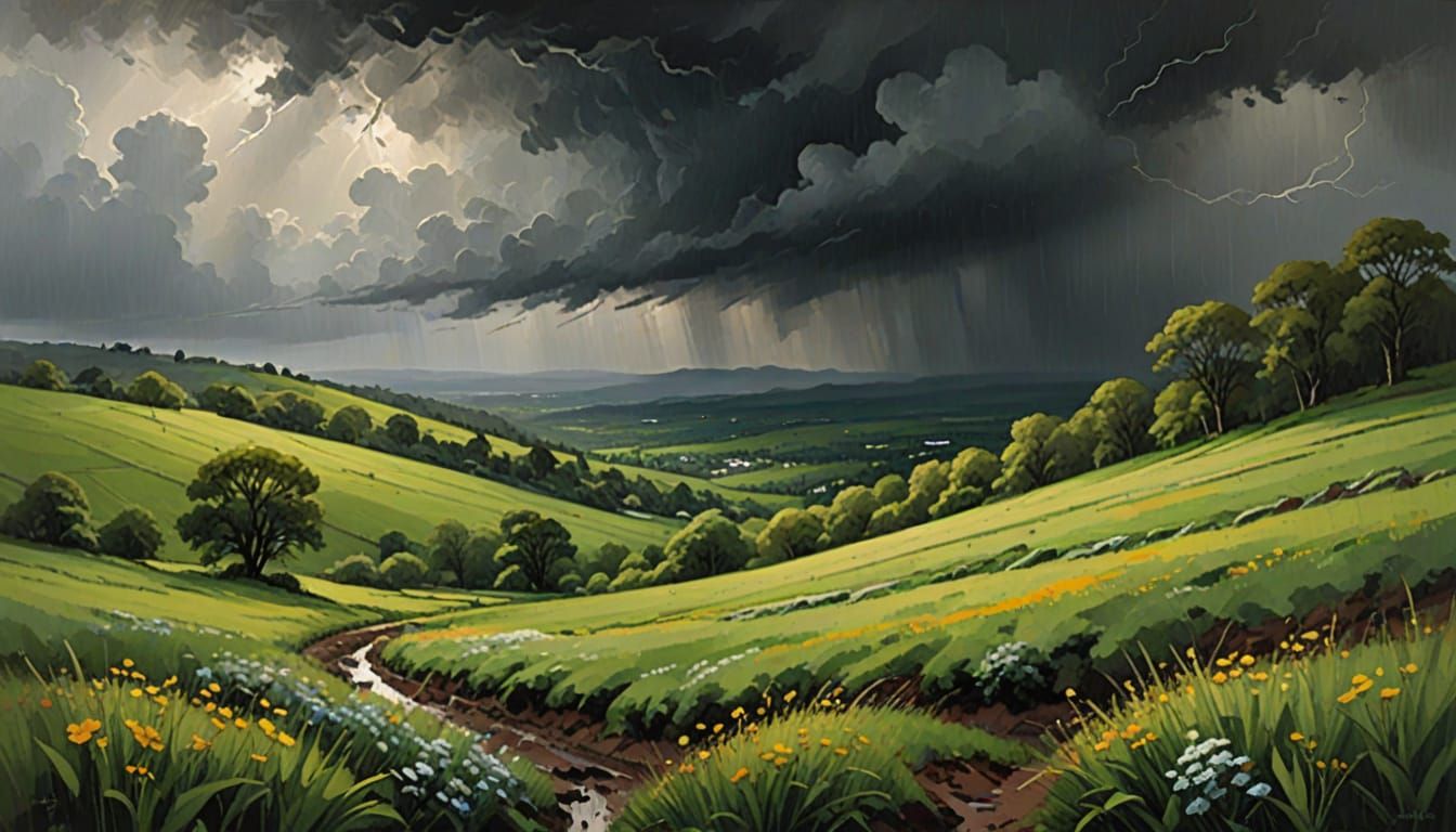 Stormy Spring Awakening in Earthy Tones