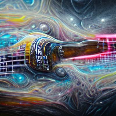 Hyperspace Bass Beer: Detailed 8k Painting