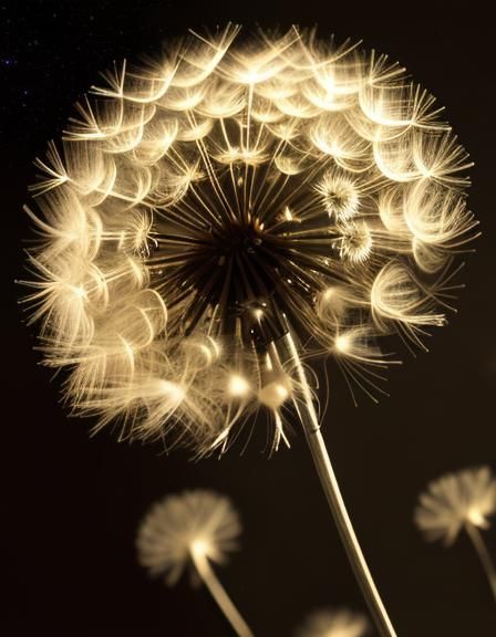 Dandelion Seed Head in Sepia Tones