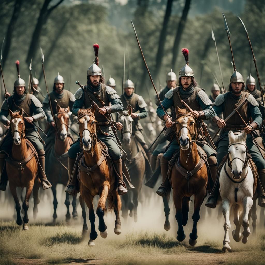 Mounted Archers Ride Into War