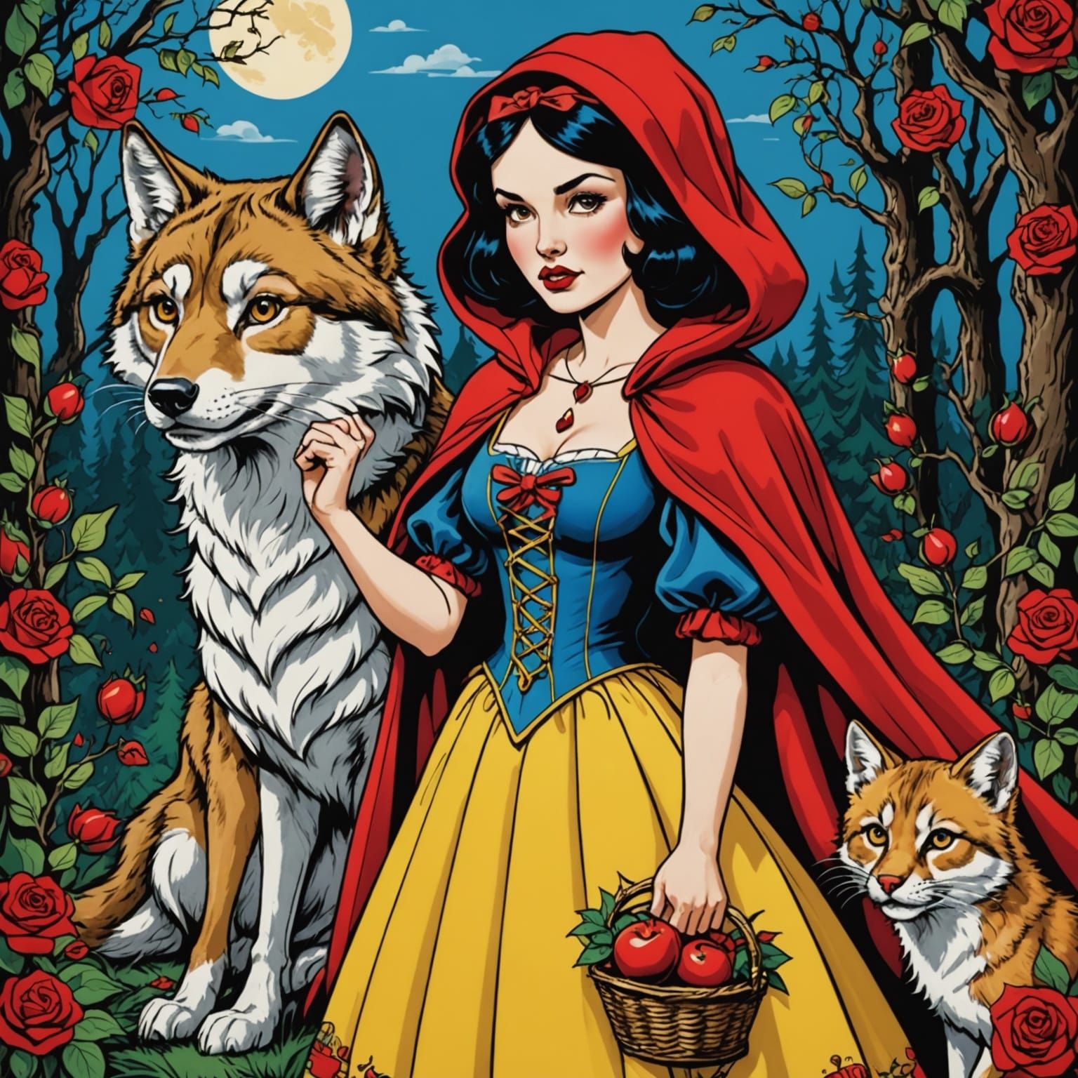 Little Red Riding Hood & Snow White Ed Hardy Style