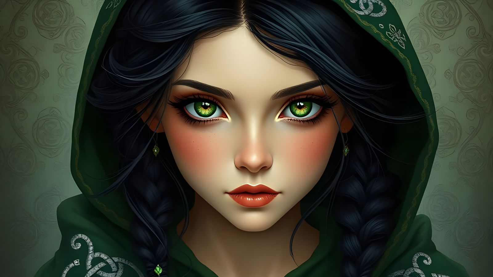 Ethereal Celtic Beauty in Portrait Style