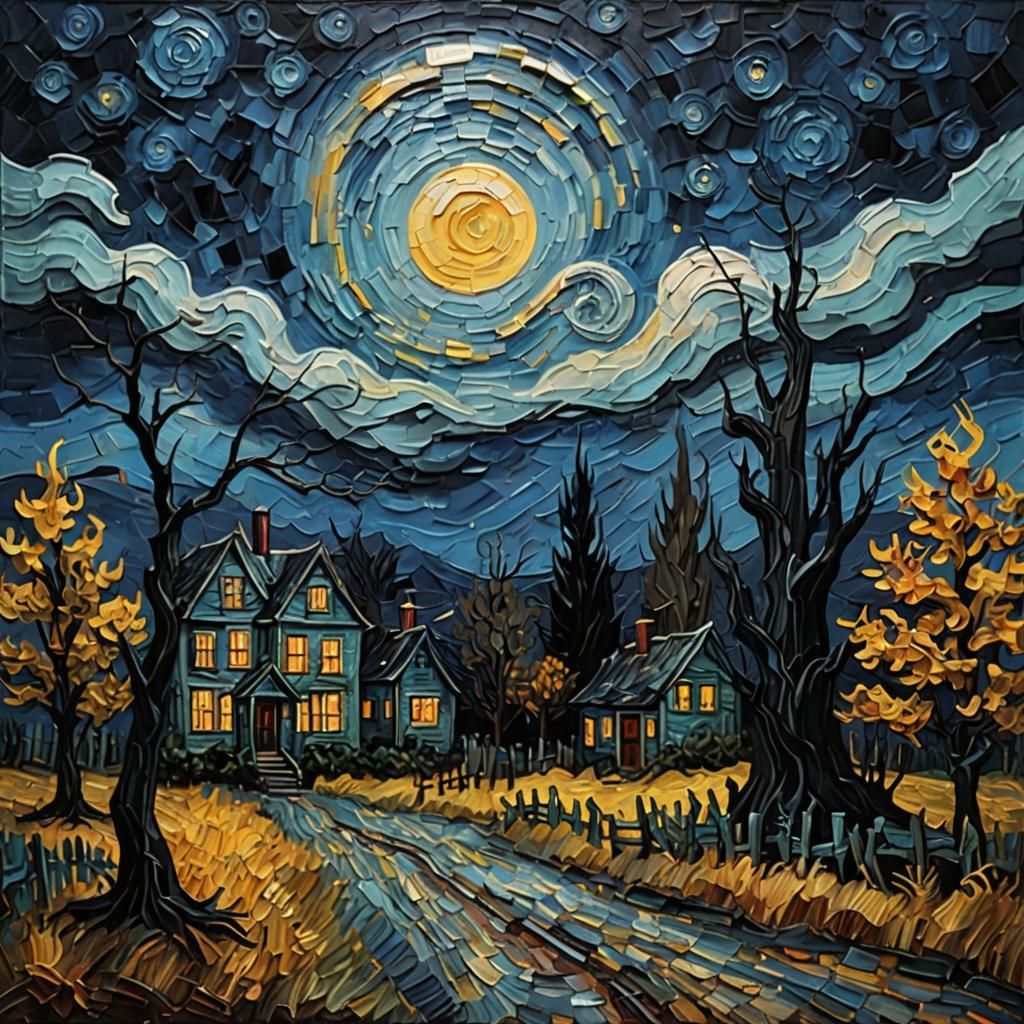 Impasto Oil Painting in Contrasting Styles