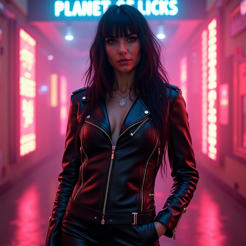 Tabloid Cover Featuring Woman in Leather, Fantasy Art