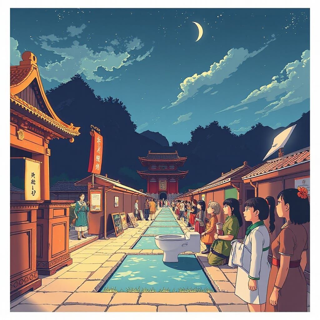 Civilization's Toilet Visit: Anime Style