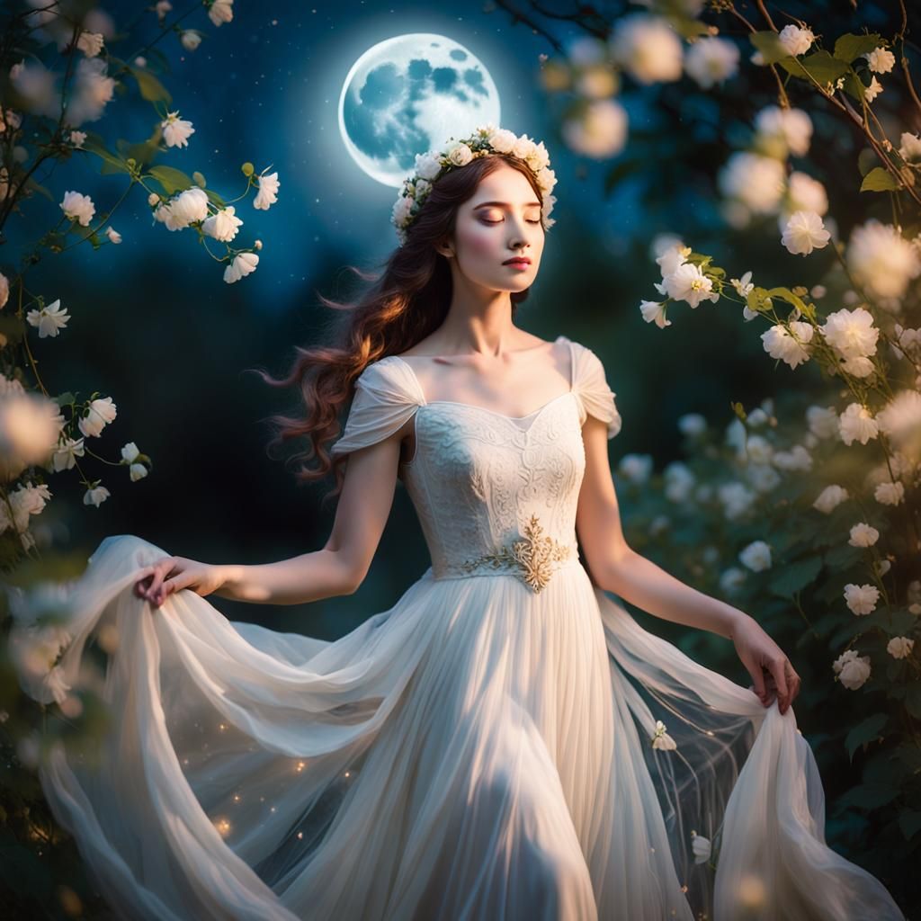 Lady of the Moon Portrait in Fantasy Photography