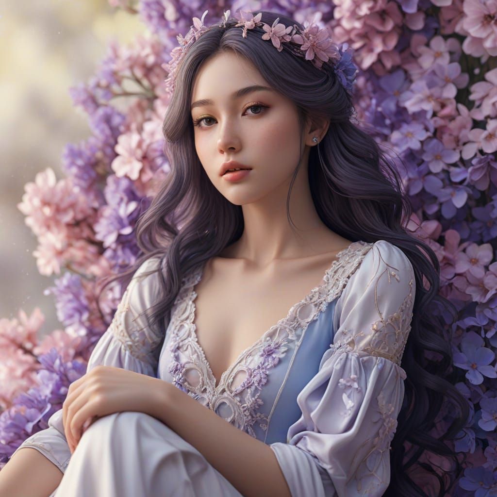 Hyper-Realistic Portrait in Vibrant Watercolor Hues