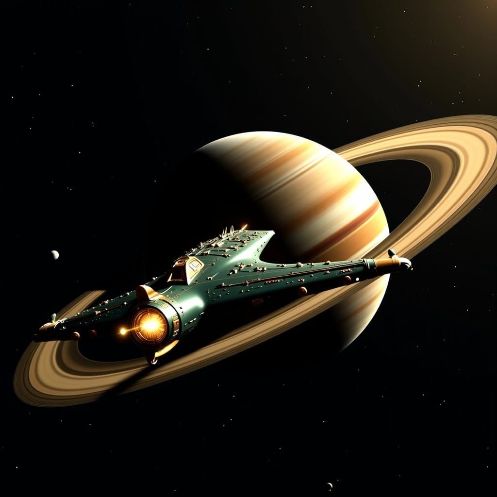 Christmas Tree Spaceship Embarks on Epic Journey to Gas Gian...