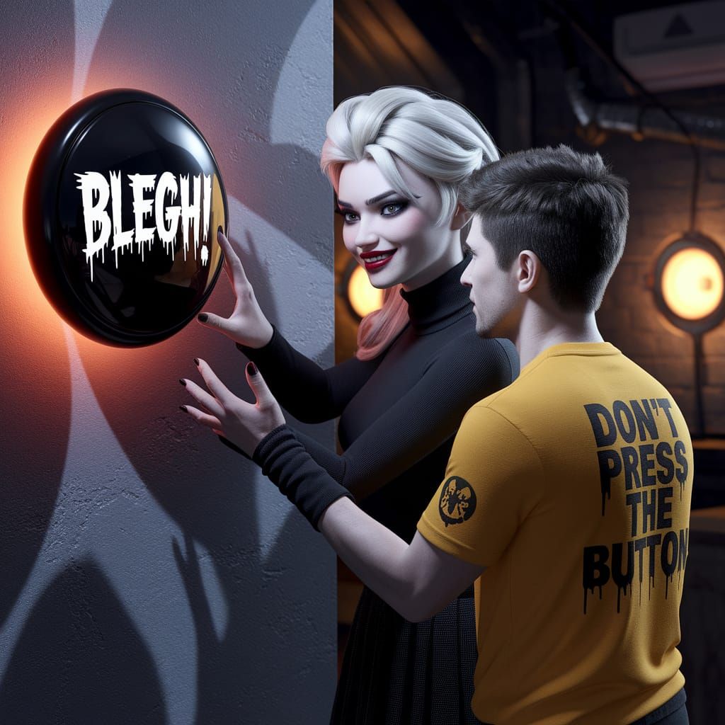 Dark Gothic Death Metal Scene with a Sinister Elsa and a War...