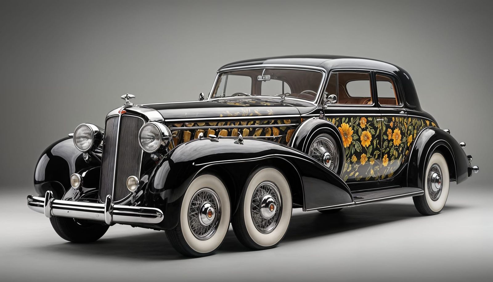 Vintage 1930s-1960s Style Coupe de Ville Car in Luxurious St...