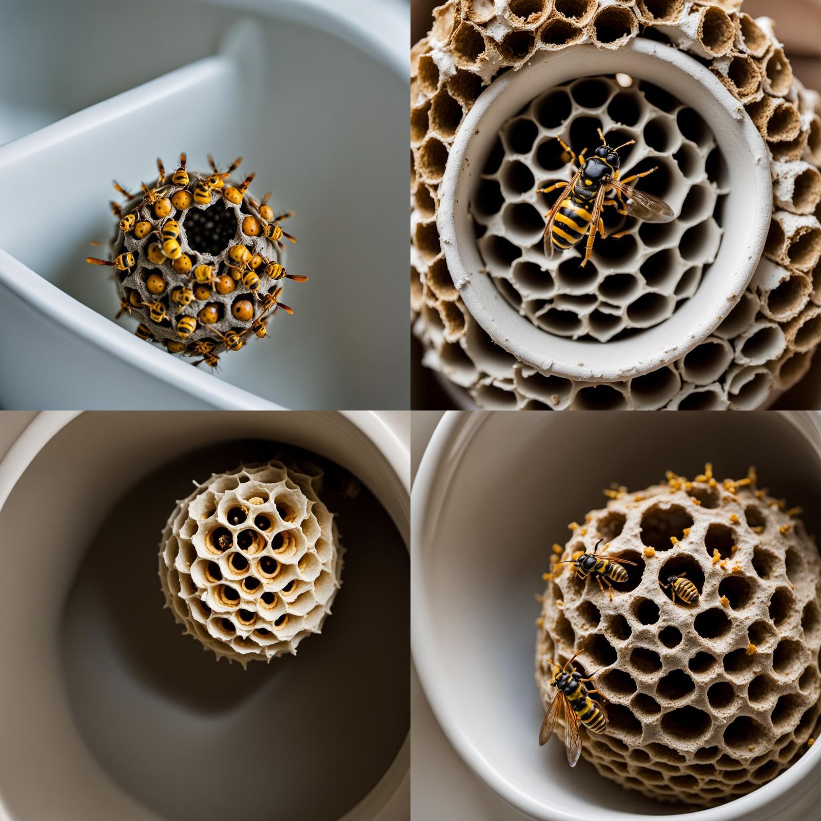 Wasp Nest on Toilet, Professional Photography