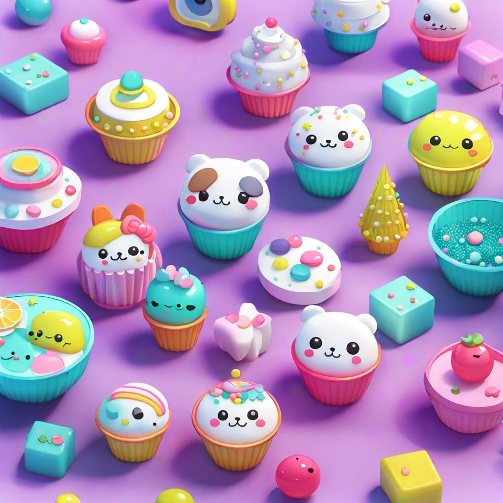 Cute Kawaii K-Pop Render in 8-bit Pixel Style