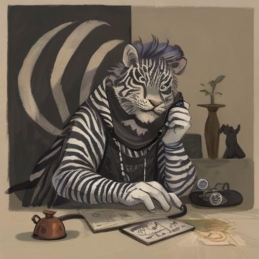 Strange Zebra-Phone Pet Inspired by Surrealist Art