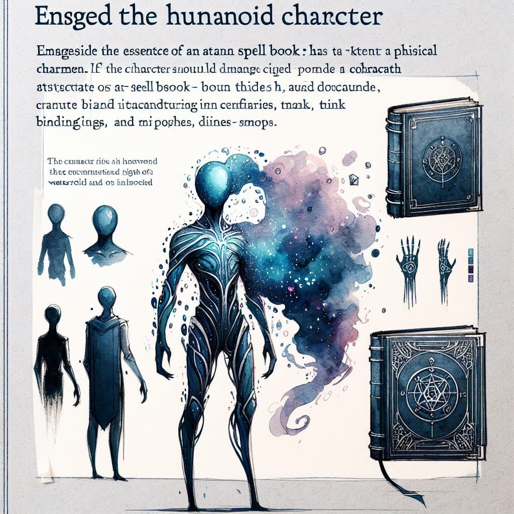Enchanted Tomefolk in Watercolor and Ink