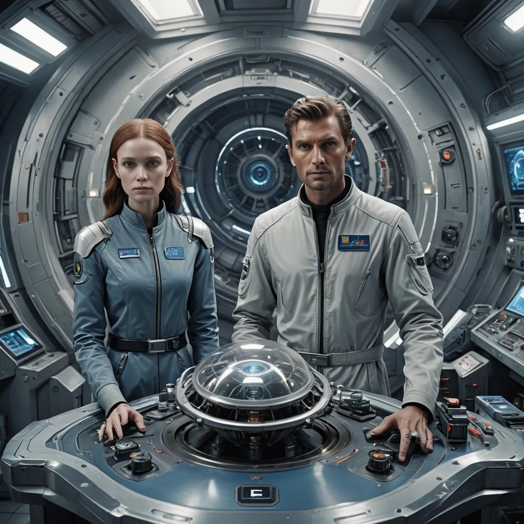 Extraterrestrial Encounter in Hangar: Sci-Fi Concept Art