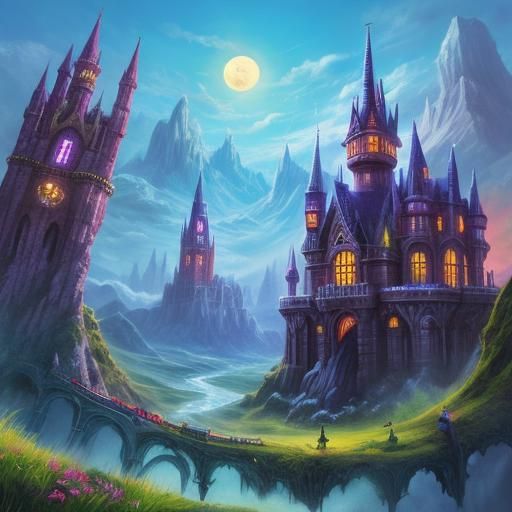 Enchanting Fantasy Landscape Generated by AI