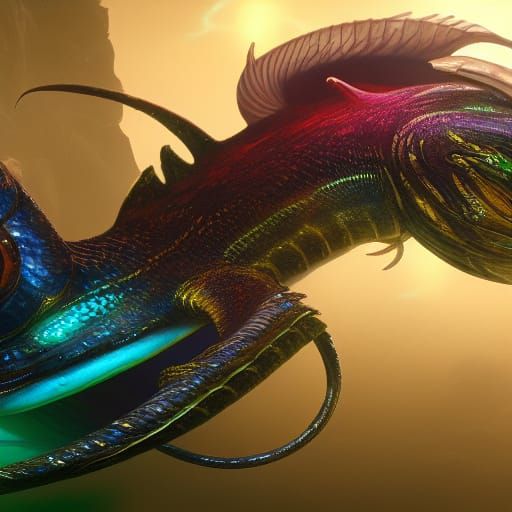 Fantastical Cyber Eel Concept Art in Unreal Engine
