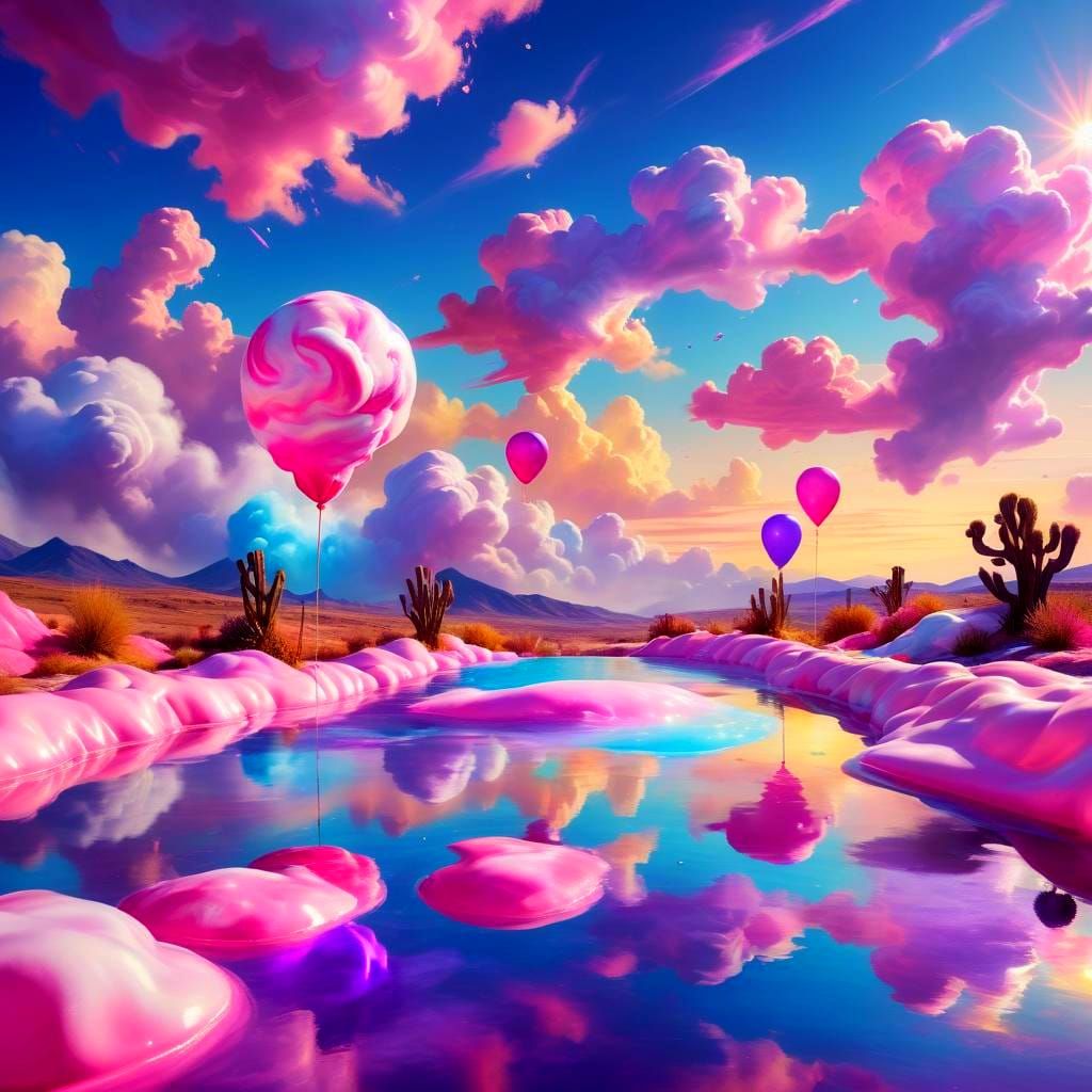 Surreal Pool Core Dreamscape in Frutiger Aero Colors