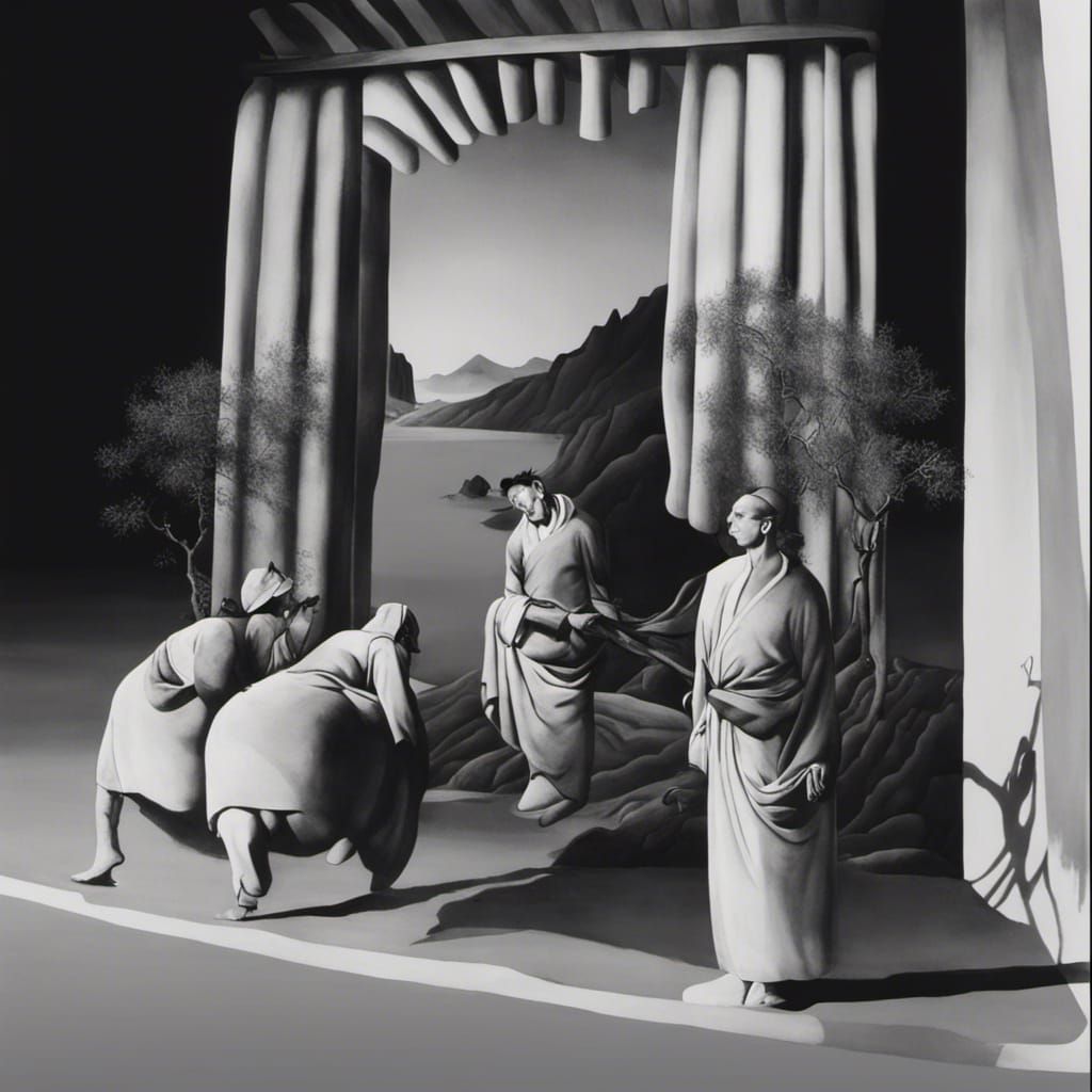 Surreal Desert Landscape in Dali Style