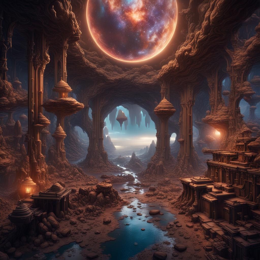 Fantastical Matte Painting: Life, Space, and Infinity