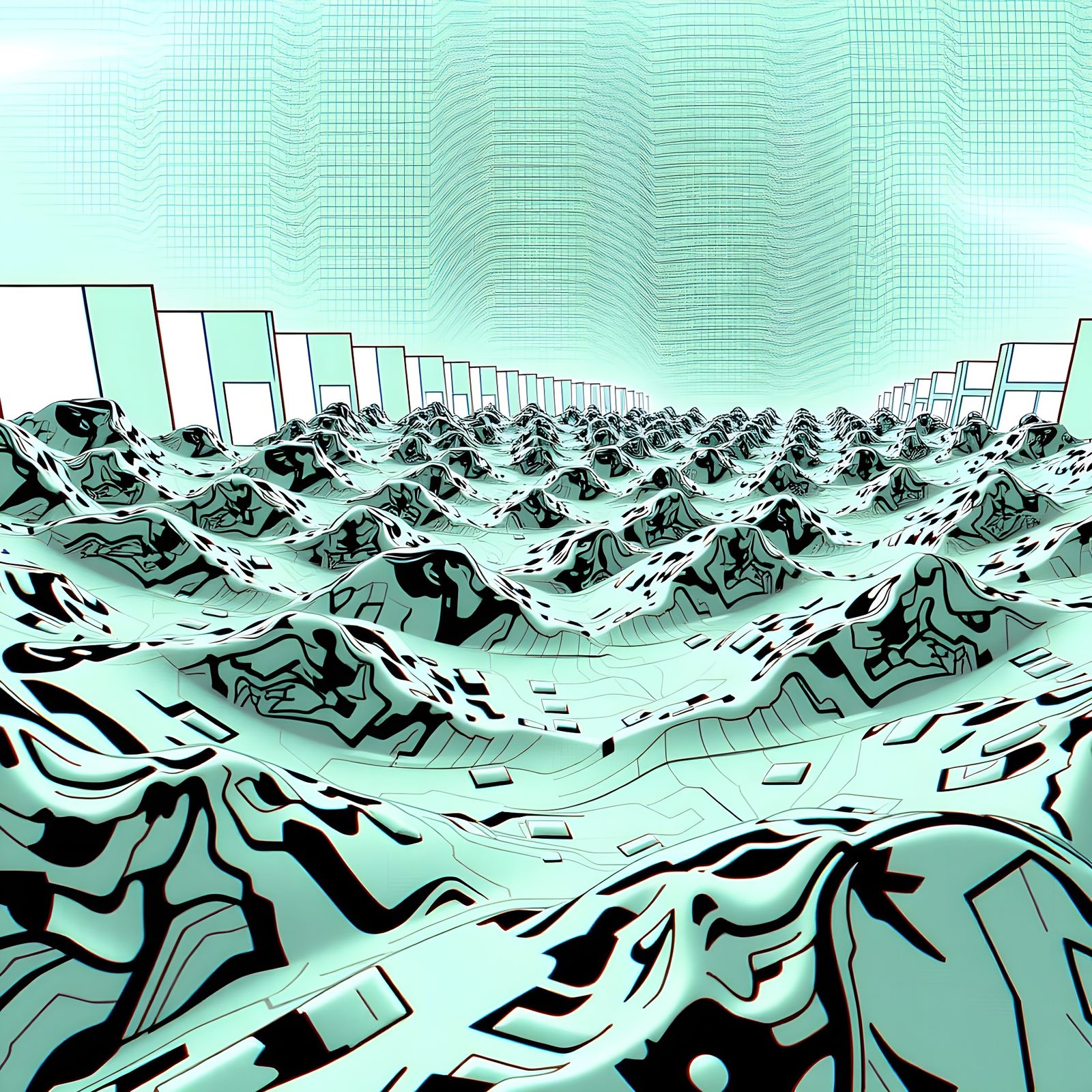 Abstract 3D Autostereogram with Corrupting Layers