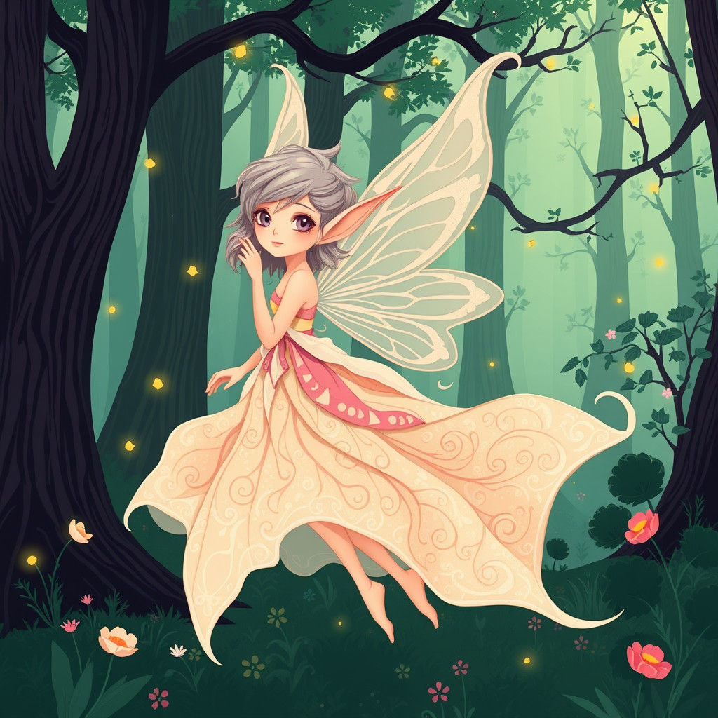 Enchanting Fairy Elf in Pixel Art Style