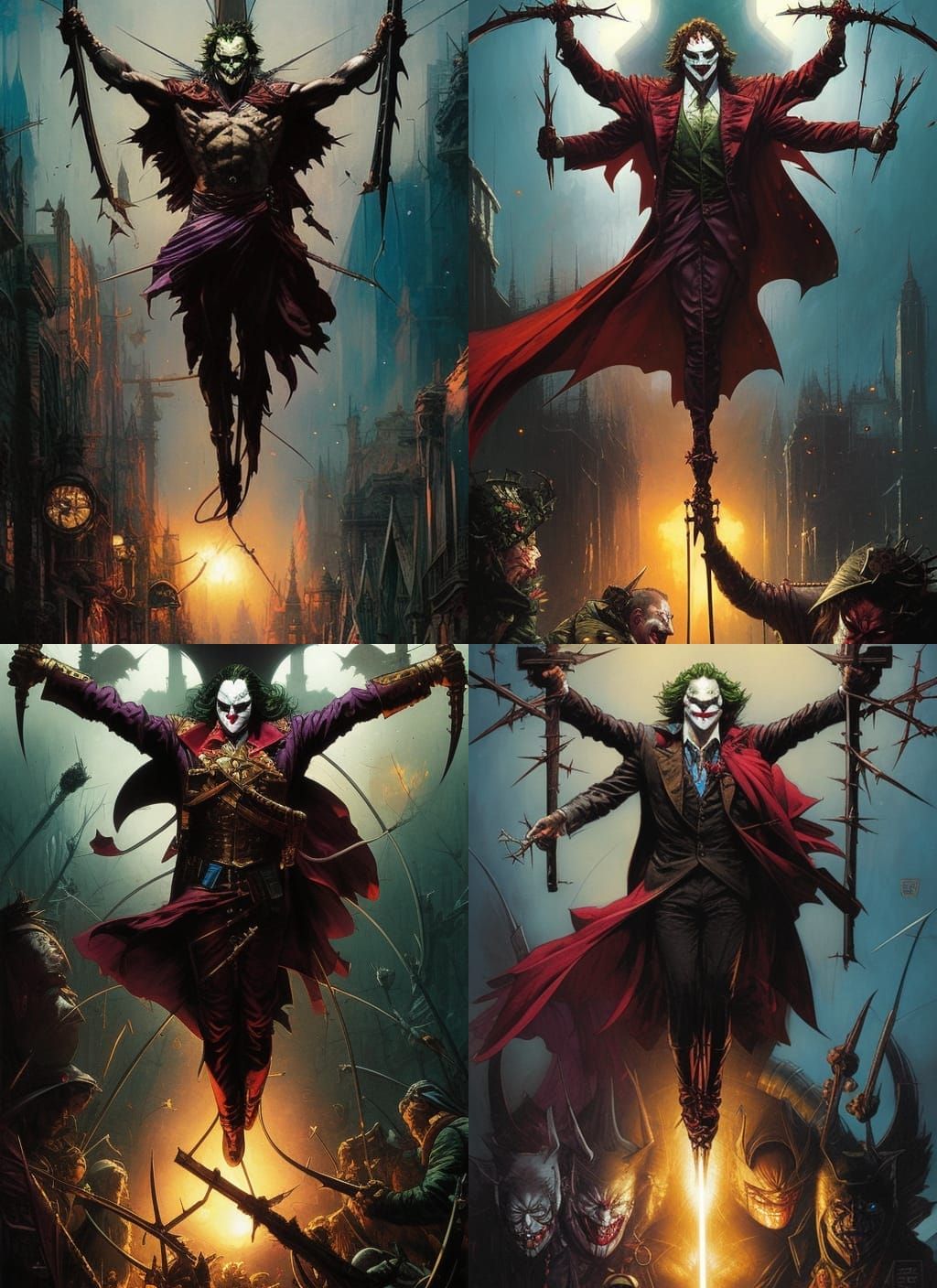 The Joker Crucified: Crayon Caricature Masterpiece