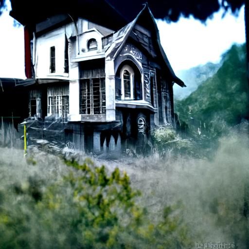 Detailed Matte Painting of a Horror House