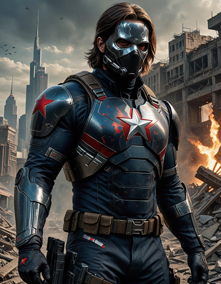 The Winter Soldier in Stan Artgerm Lao Style