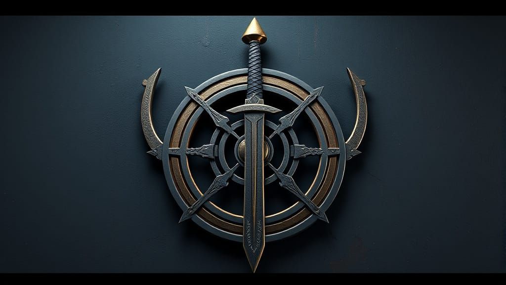 Realistic 3D Sikh Khanda Symbol with Intricate Details