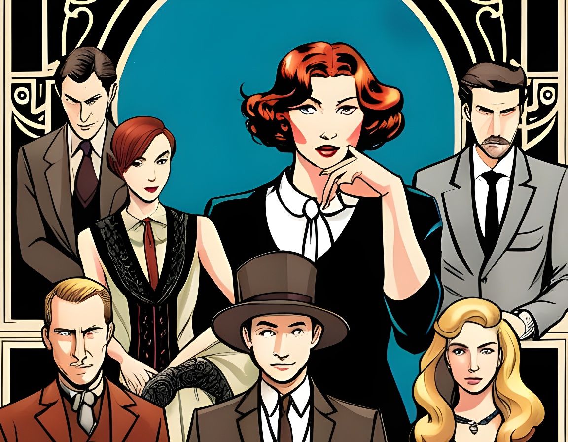 Clue Graphic Novel in Art Nouveau Style