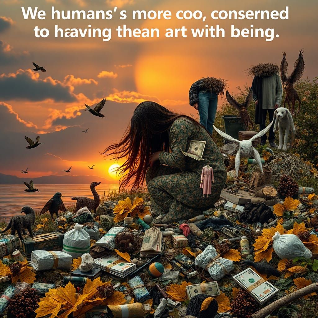 Mystical Garbage Collage in 8K Digital Art