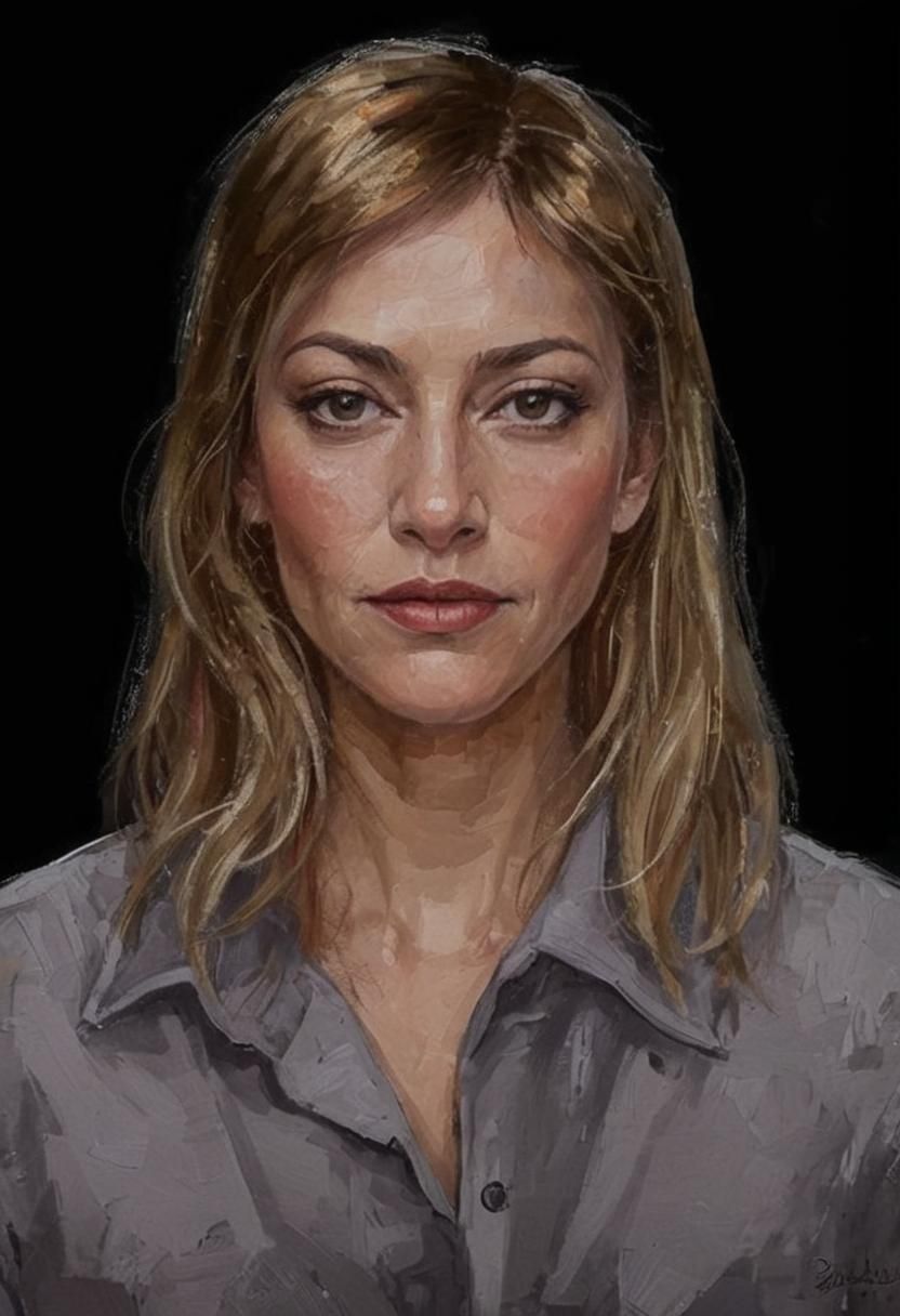 Passionate Woman in Fauvist Style with Impasto Texture